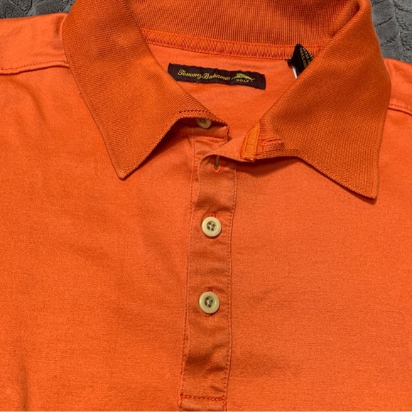 Tommy Bahama Golf Shirt Mens Large Orange Polo Breathable Golfer Fishing Boating - Picture 2 of 12